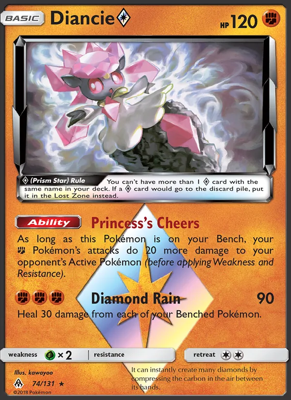 Diancie Prism Star — SM - Forbidden Light #74/131