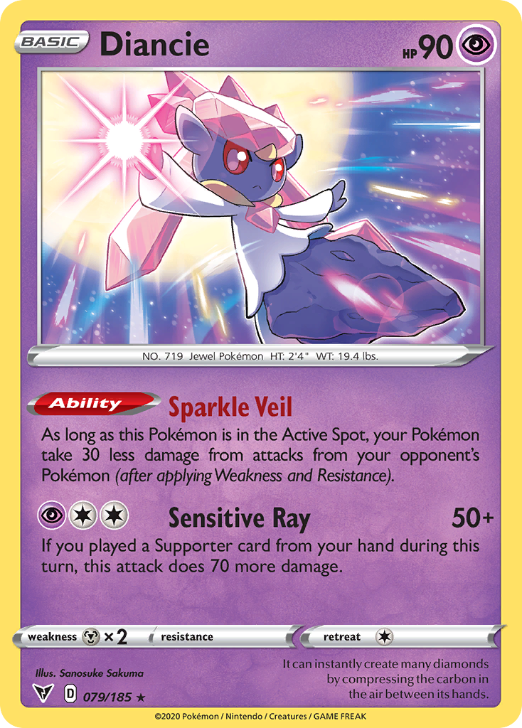 Diancie — SWSH04: Vivid Voltage #079/185