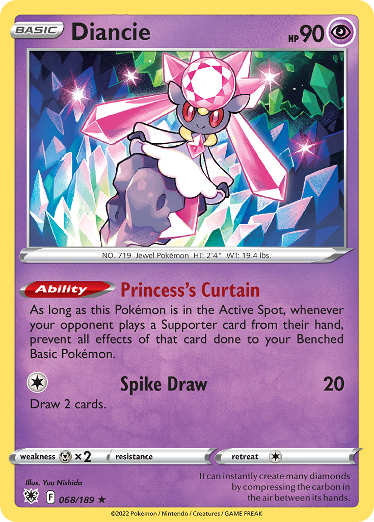 Diancie — SWSH10: Astral Radiance #068/189