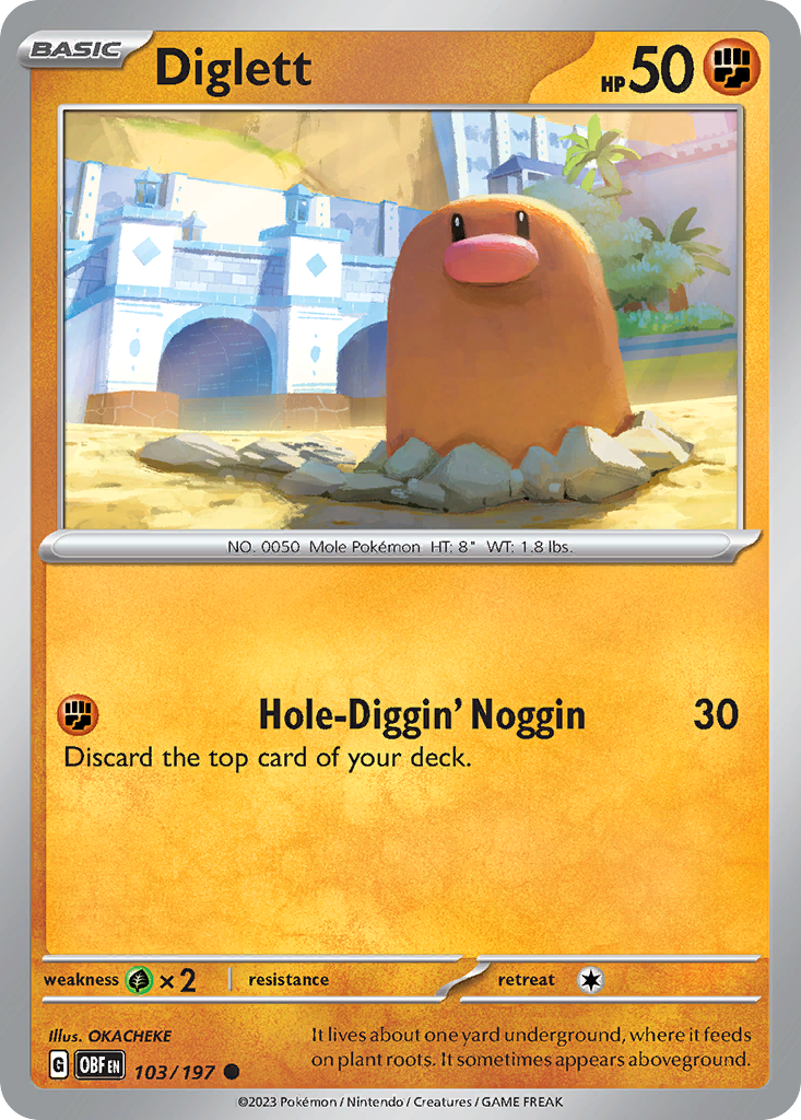 Diglett — SV03: Obsidian Flames #103/197