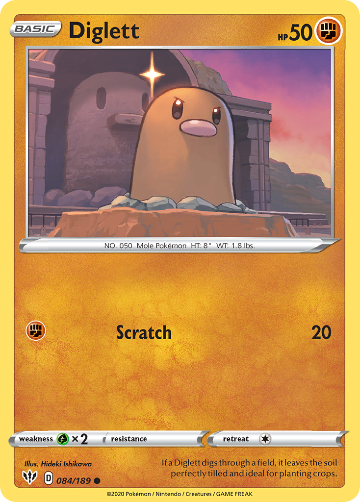 Diglett — SWSH03: Darkness Ablaze #084/189