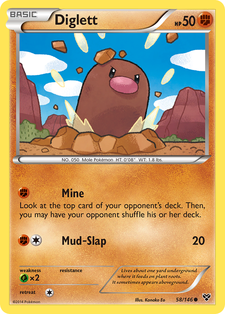 Diglett — XY Base Set #58/146