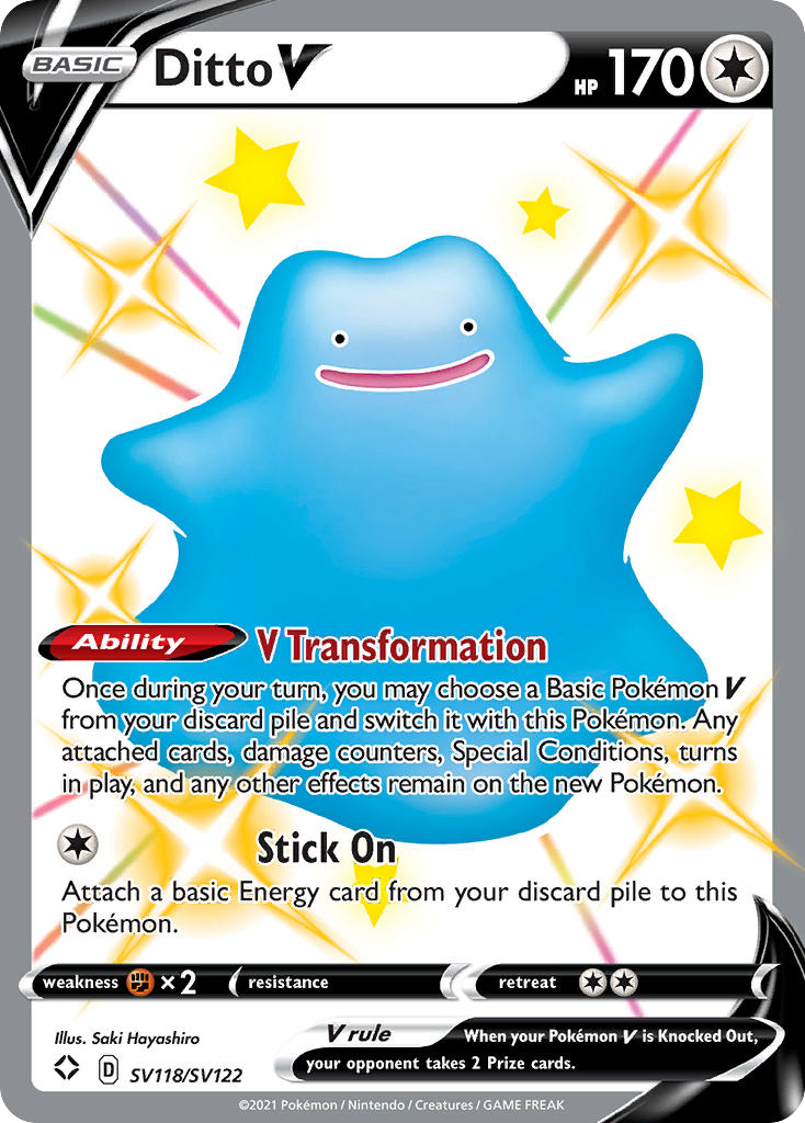 Ditto V — Shining Fates: Shiny Vault #SV118/SV122