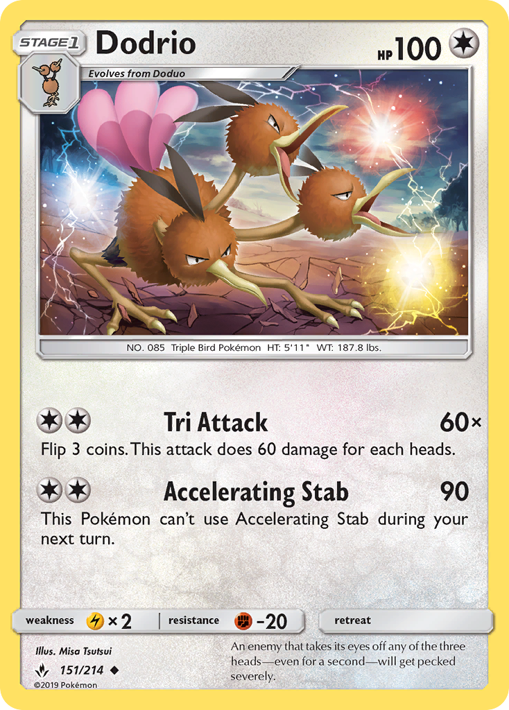 Dodrio — SM - Unbroken Bonds #151/214