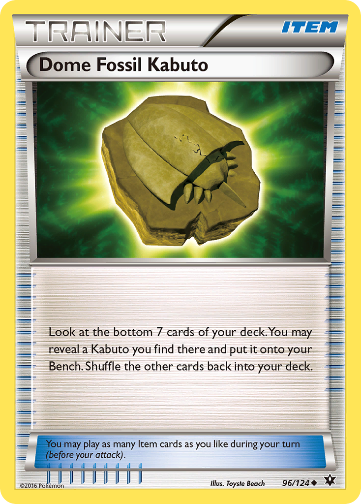 Dome Fossil Kabuto — XY - Fates Collide #96/124