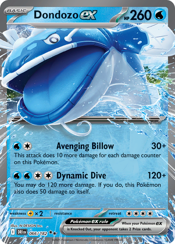 Dondozo ex — SV10: Destined Rivals #066/182