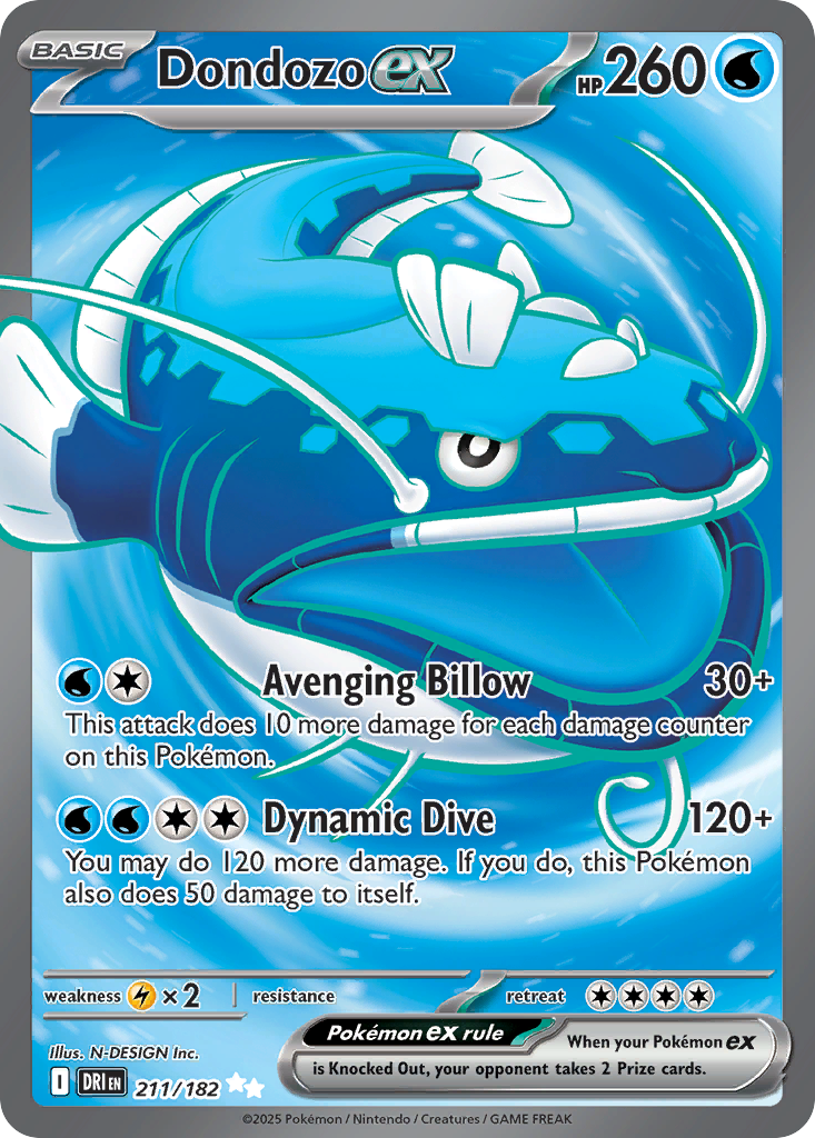 Dondozo ex — SV10: Destined Rivals #211/182