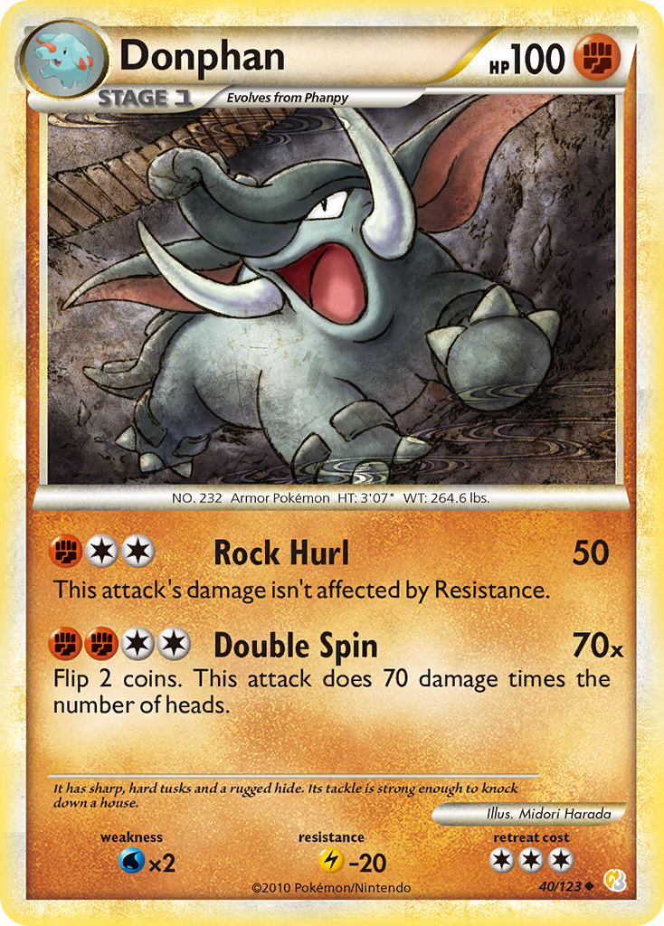 Donphan — HeartGold SoulSilver #40/123