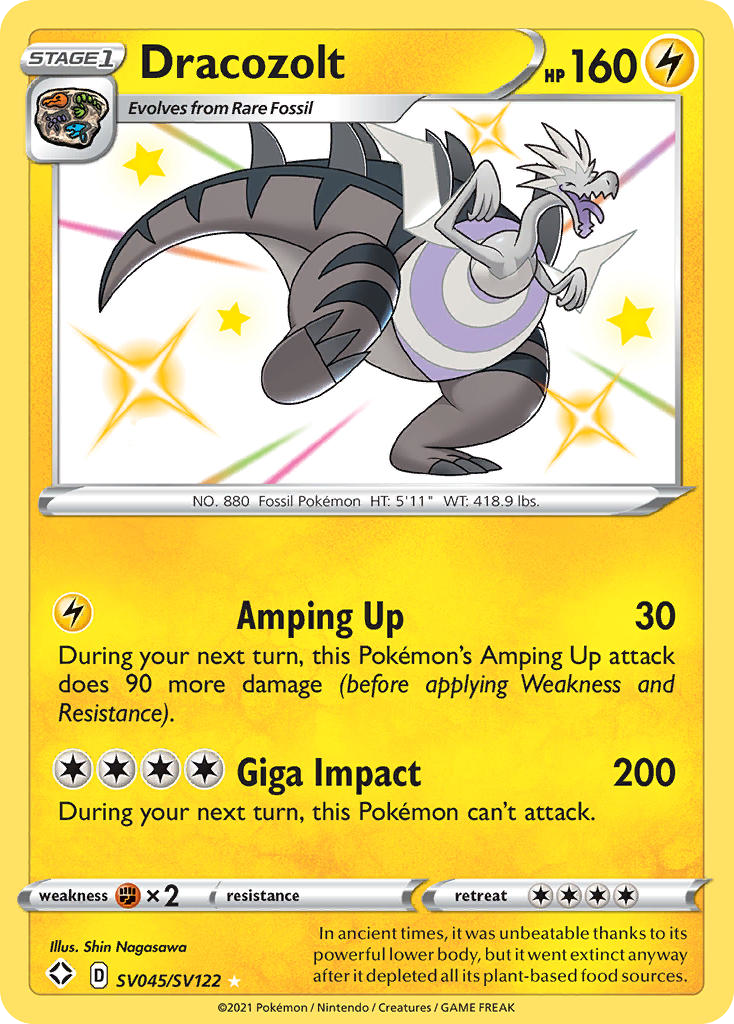 Dracozolt — Shining Fates: Shiny Vault #SV045/SV122