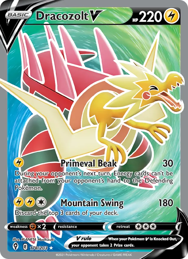 Dracozolt V (Full Art) — SWSH07: Evolving Skies #178/203