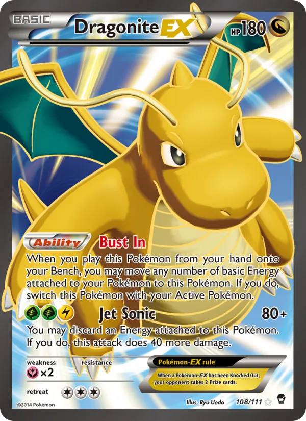 Dragonite EX (108 Full Art) — XY - Furious Fists #108/111