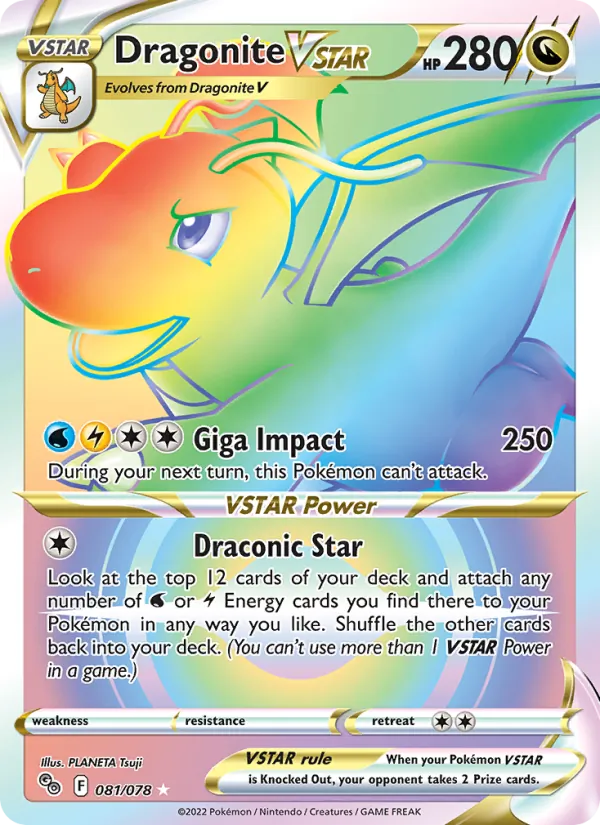 Dragonite VSTAR (Secret) — Pokemon GO #081/078