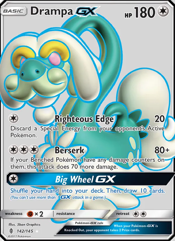 Drampa GX (Full Art) — SM - Guardians Rising #142/145