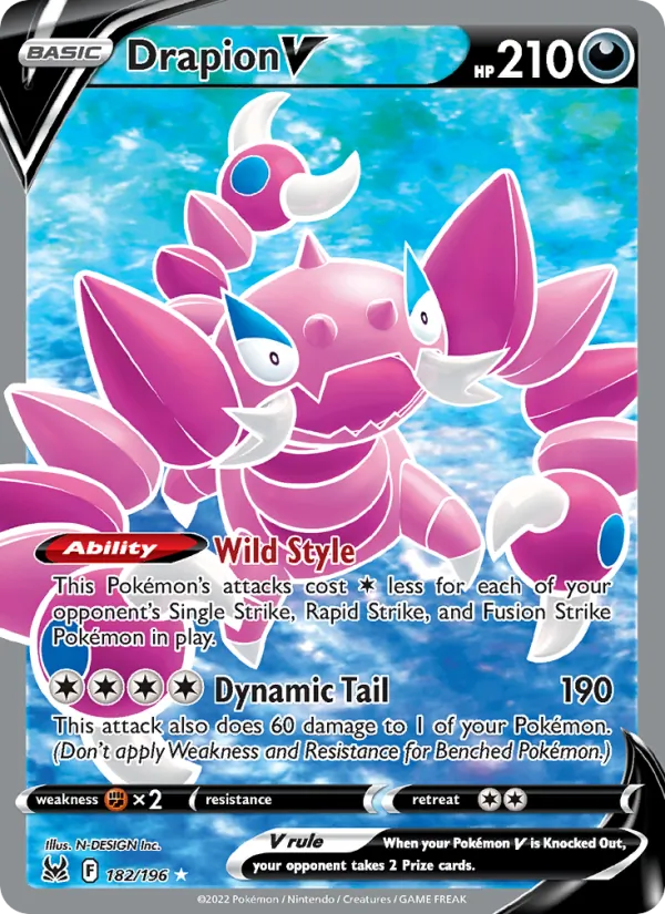 Drapion V (Full Art) — SWSH11: Lost Origin #182/196