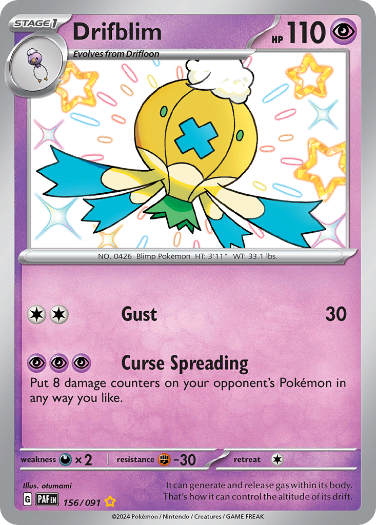 Drifblim — SV: Paldean Fates #156/091
