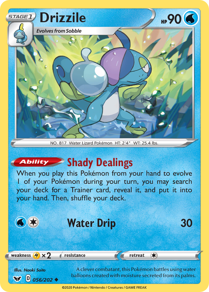 Drizzile (056) — SWSH01: Sword & Shield Base Set #056/202
