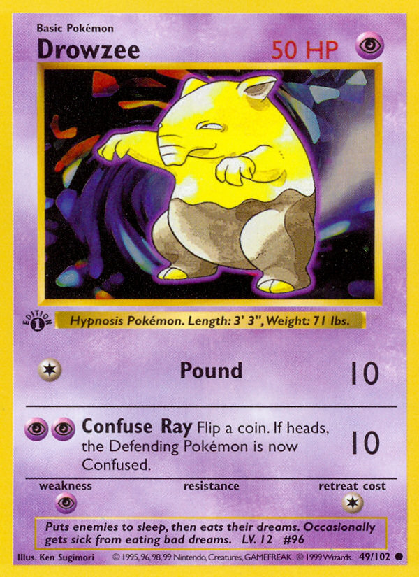 Drowzee — Base Set (Shadowless) #049/102