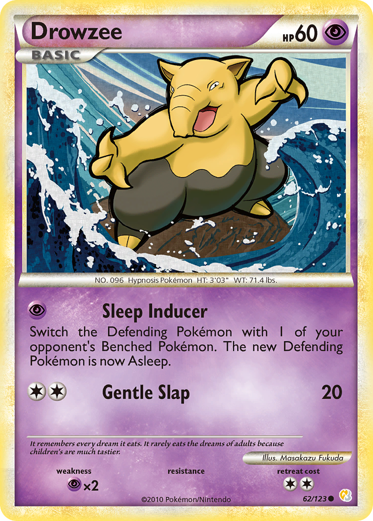 Drowzee — HeartGold SoulSilver #62/123