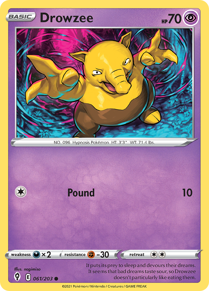 Drowzee — SWSH07: Evolving Skies #061/203