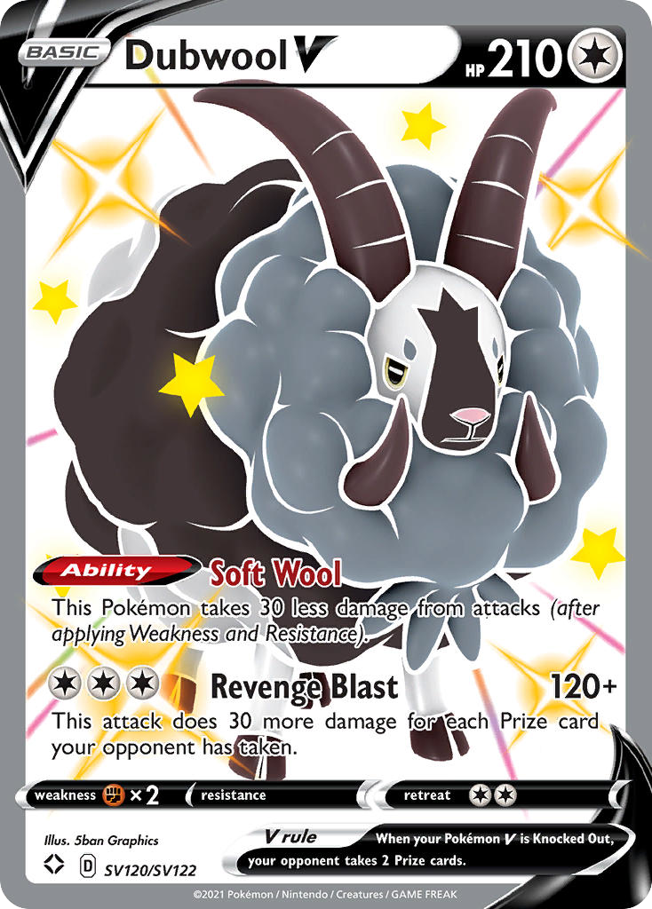 Dubwool V — Shining Fates: Shiny Vault #SV120/SV122