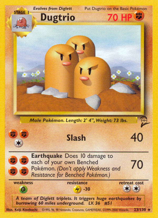Dugtrio — Base Set 2 #023/130