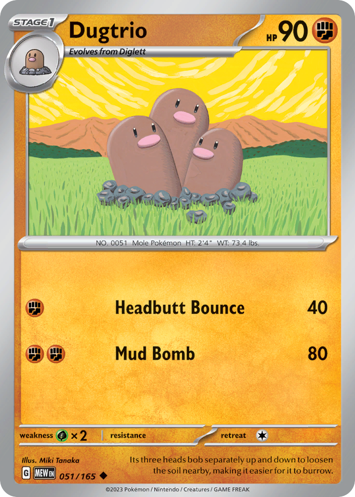 Dugtrio — SV: Scarlet & Violet 151 #051/165