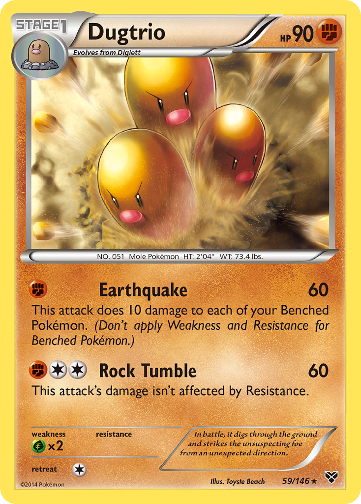 Dugtrio — XY Base Set #59/146
