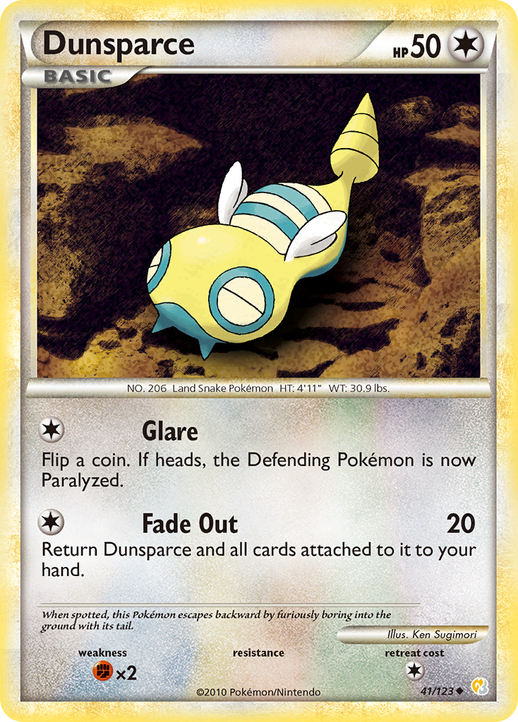 Dunsparce — HeartGold SoulSilver #41/123