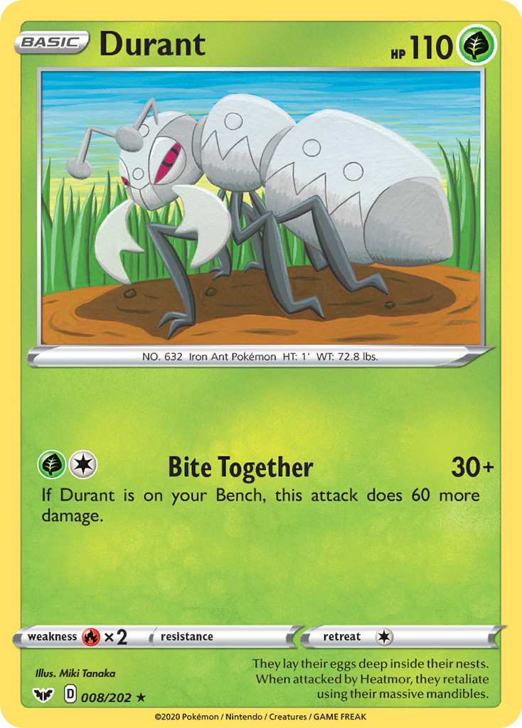Durant — SWSH01: Sword & Shield Base Set #008/202