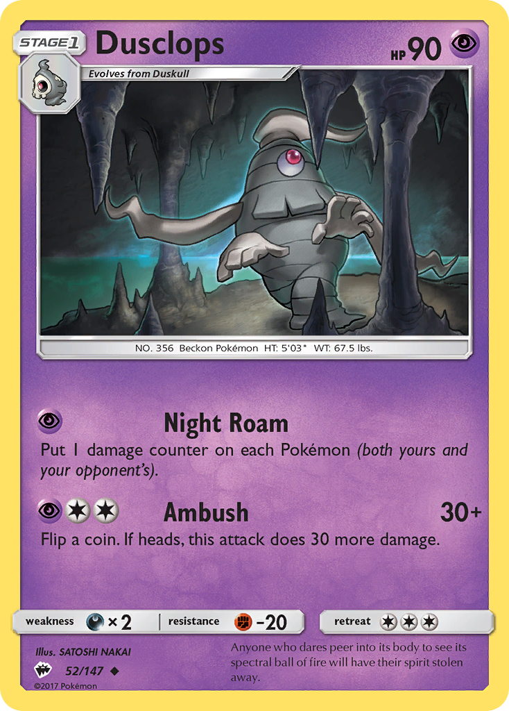 Dusclops — SM - Burning Shadows #52/147