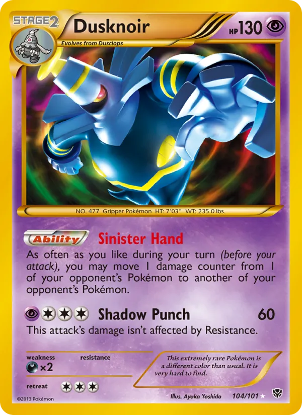 Dusknoir (104 Secret Rare) — Plasma Blast #104/101