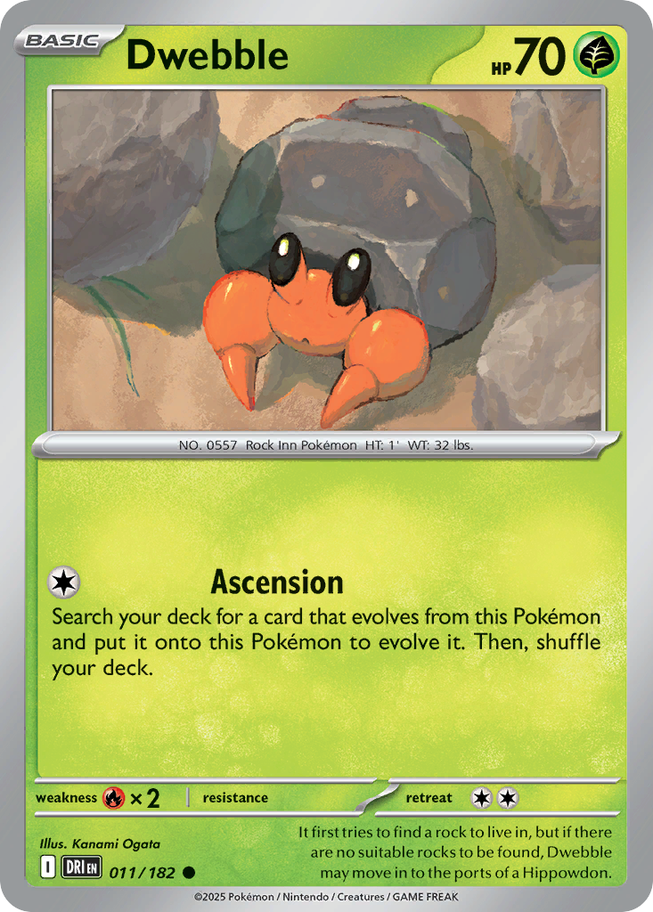 Dwebble — SV10: Destined Rivals #011/182