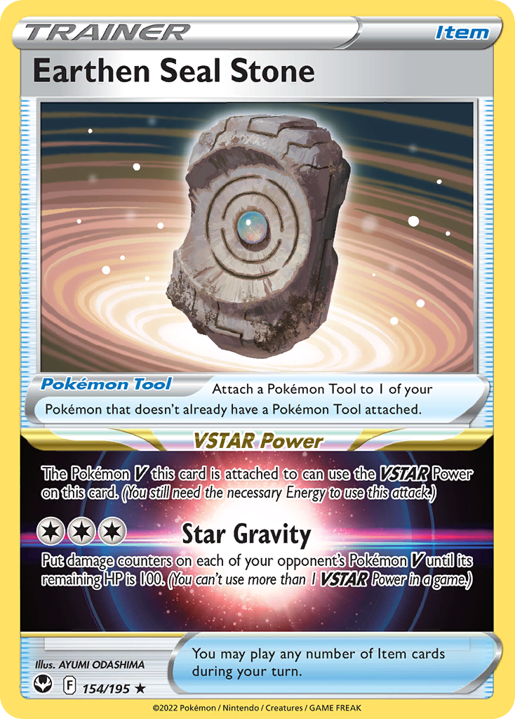 Earthen Seal Stone — SWSH12: Silver Tempest #154/195