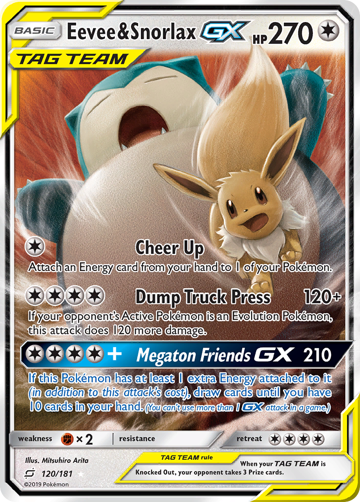 Eevee & Snorlax GX — SM - Team Up #120/181