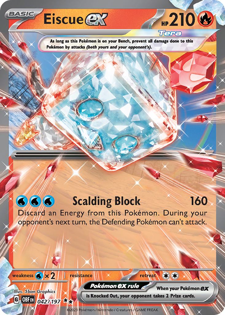 Eiscue ex — SV03: Obsidian Flames #042/197