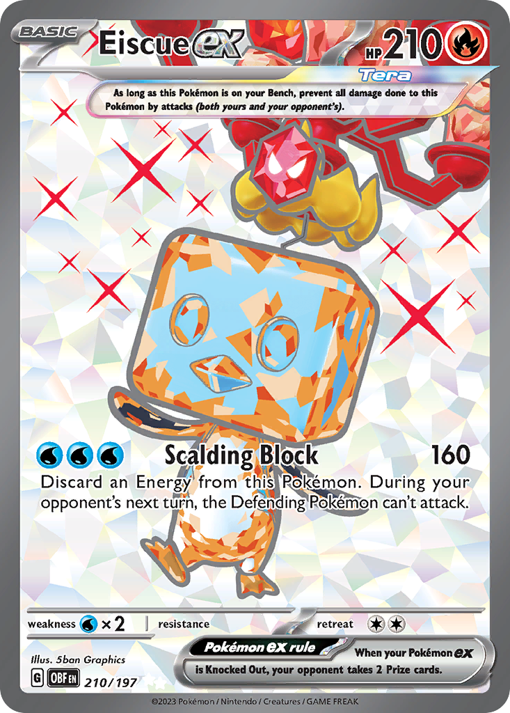 Eiscue ex — SV03: Obsidian Flames #210/197