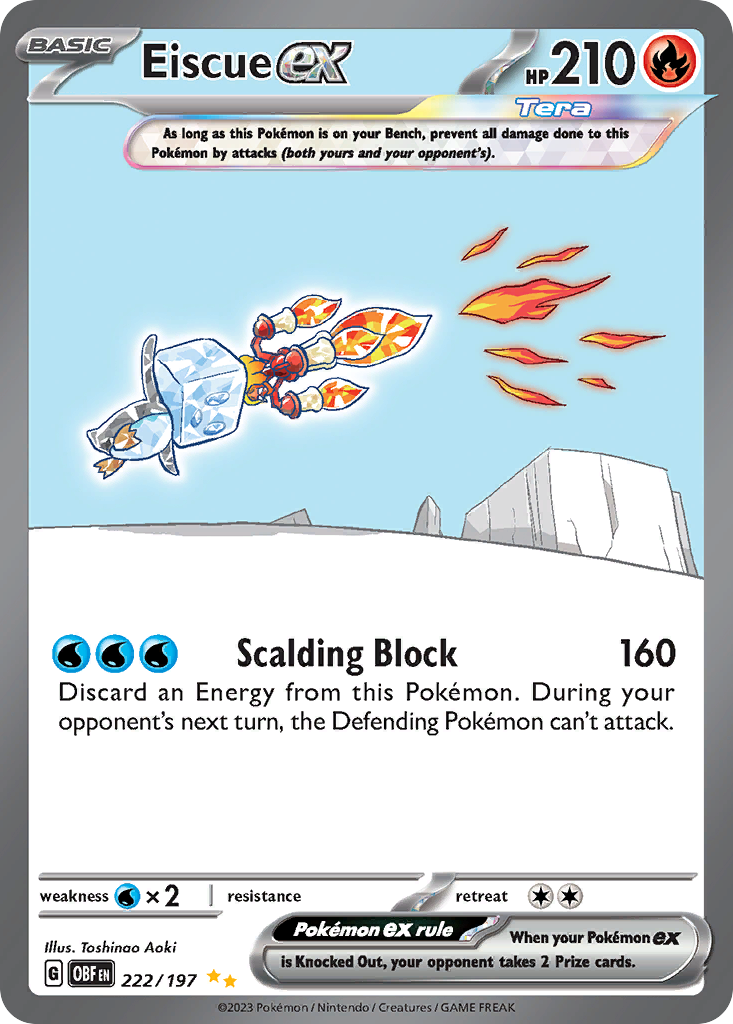 Eiscue ex — SV03: Obsidian Flames #222/197