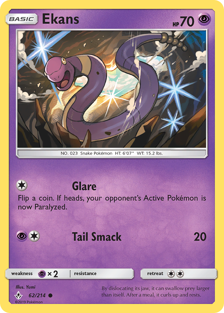 Ekans — SM - Unbroken Bonds #62/214