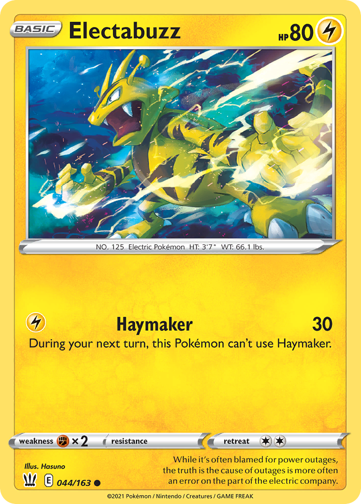 Electabuzz — SWSH05: Battle Styles #044/163