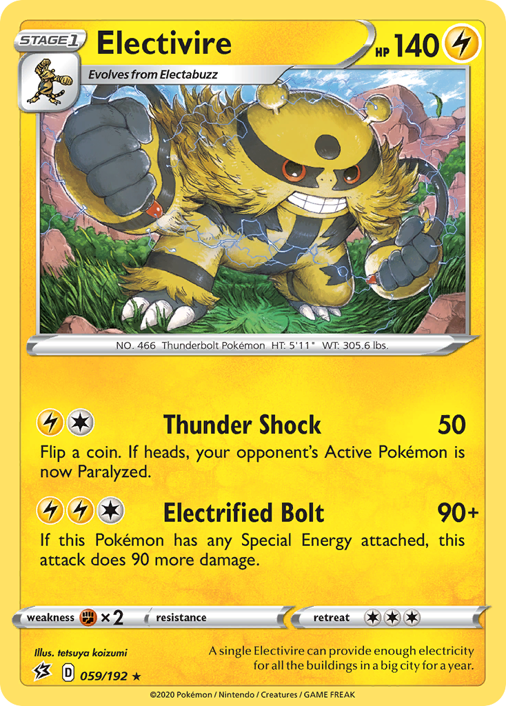 Electivire — SWSH02: Rebel Clash #059/192