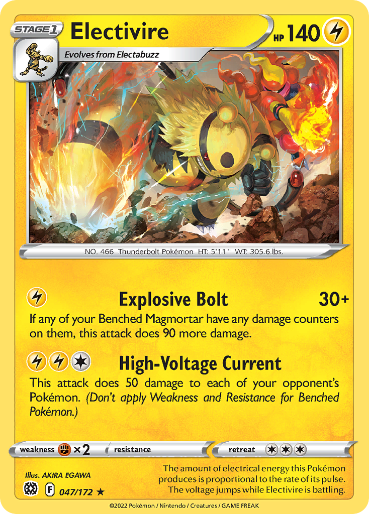 Electivire — SWSH09: Brilliant Stars #047/172