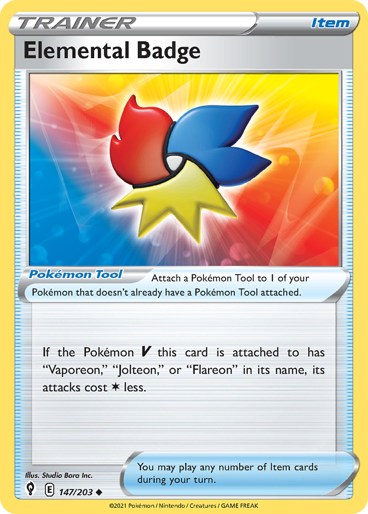 Elemental Badge — SWSH07: Evolving Skies #147/203