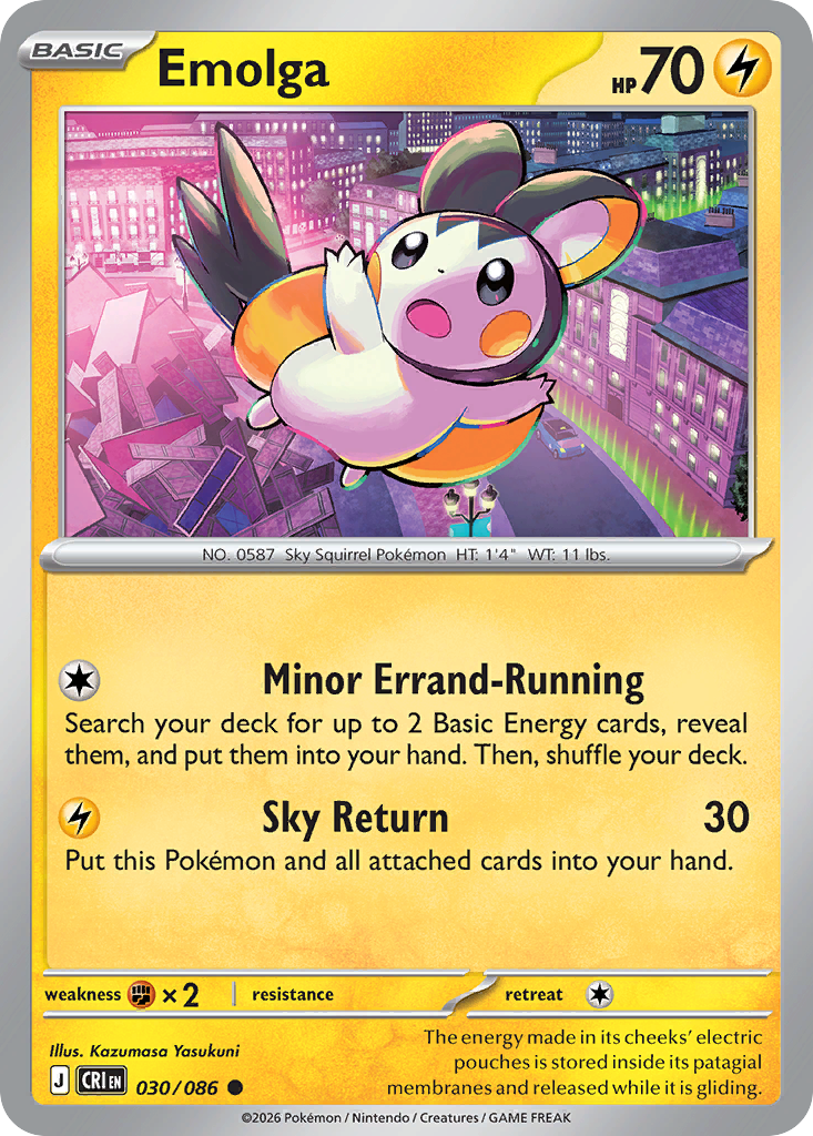 Emolga — ME04: Chaos Rising #030/086