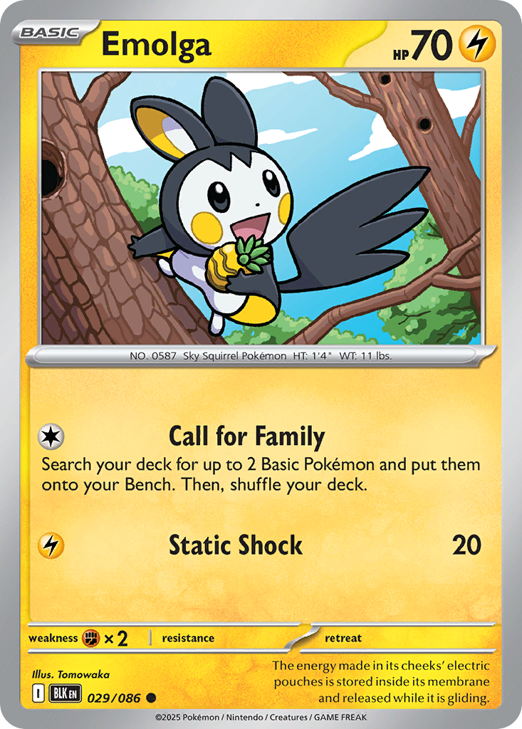 Emolga — SV: Black Bolt #029/086