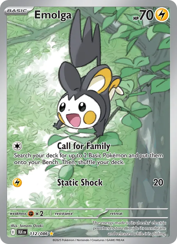 Emolga — SV: Black Bolt #112/086