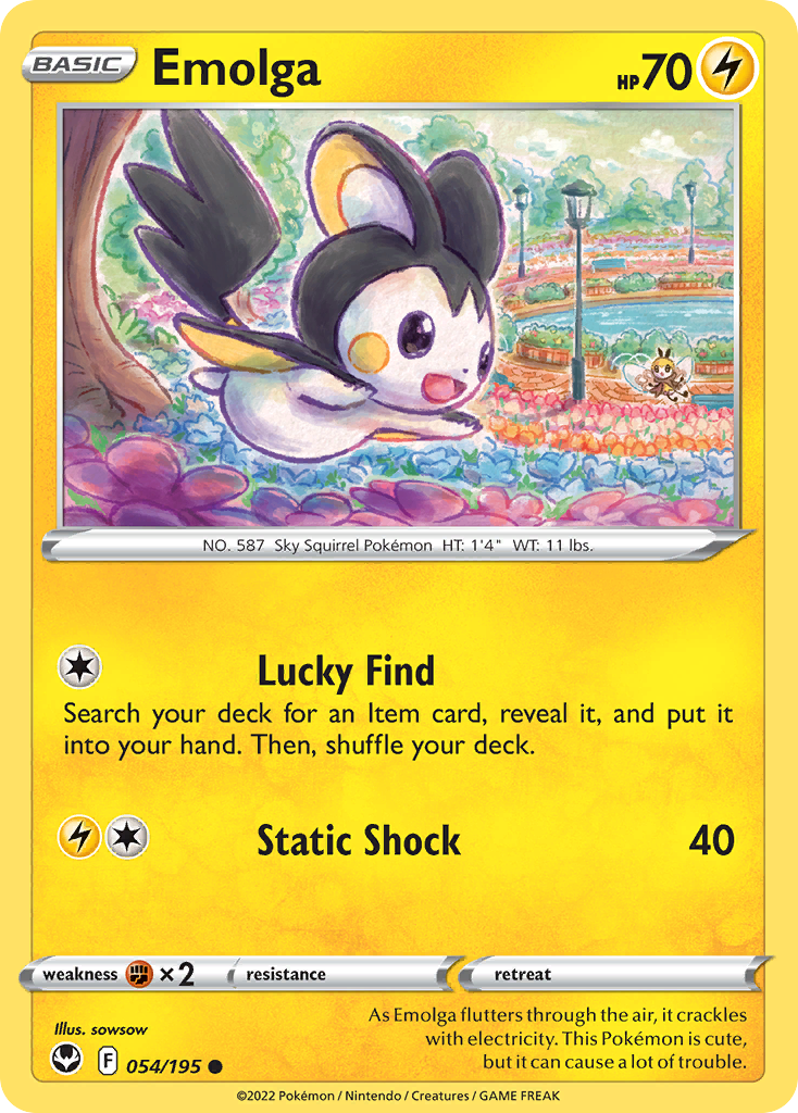 Emolga — SWSH12: Silver Tempest #054/195