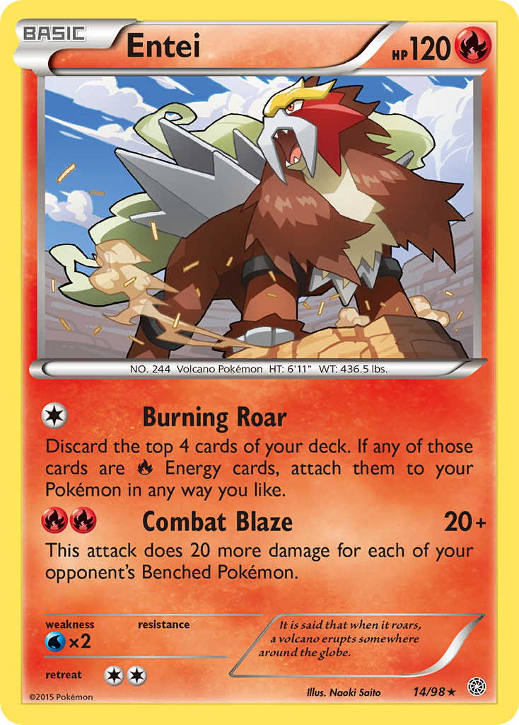 Entei (14) — XY - Ancient Origins #14/98