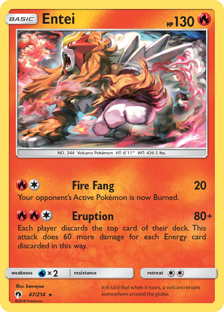 Entei — SM - Lost Thunder #47/214