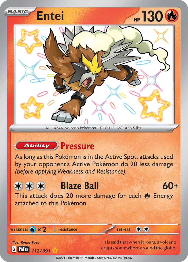 Entei — SV: Paldean Fates #112/091