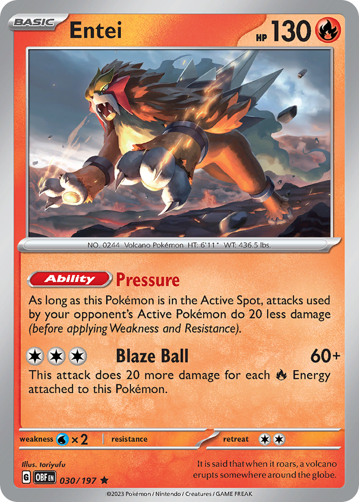 Entei — SV03: Obsidian Flames #030/197